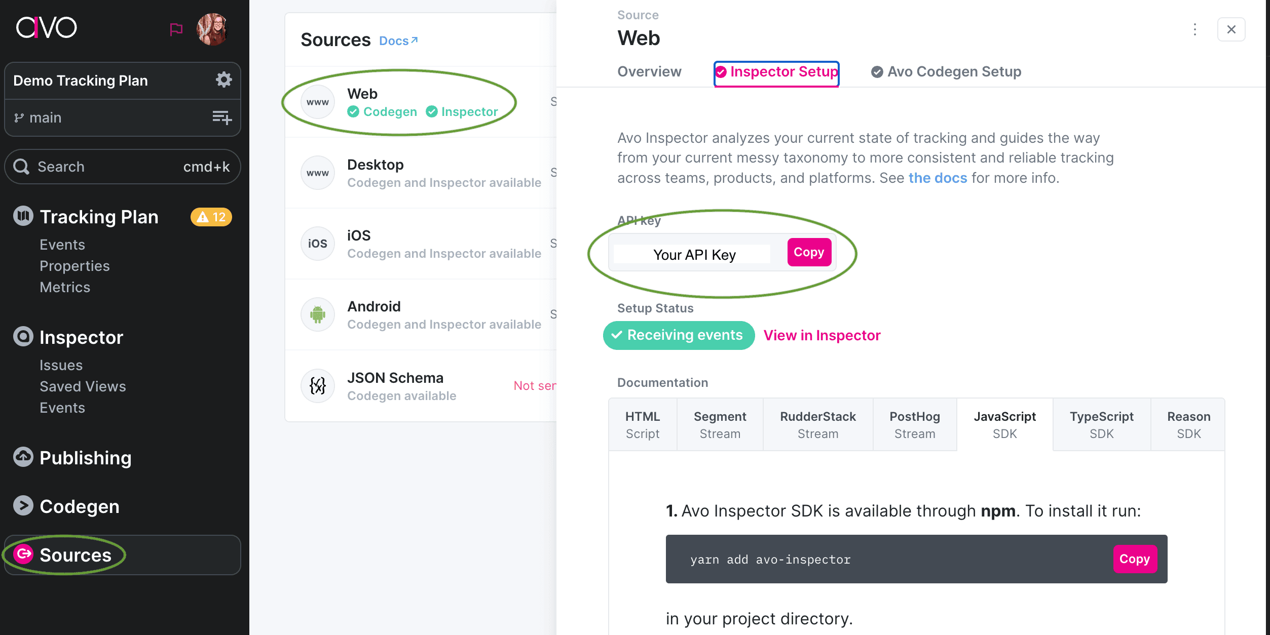 Copy Inspector API key