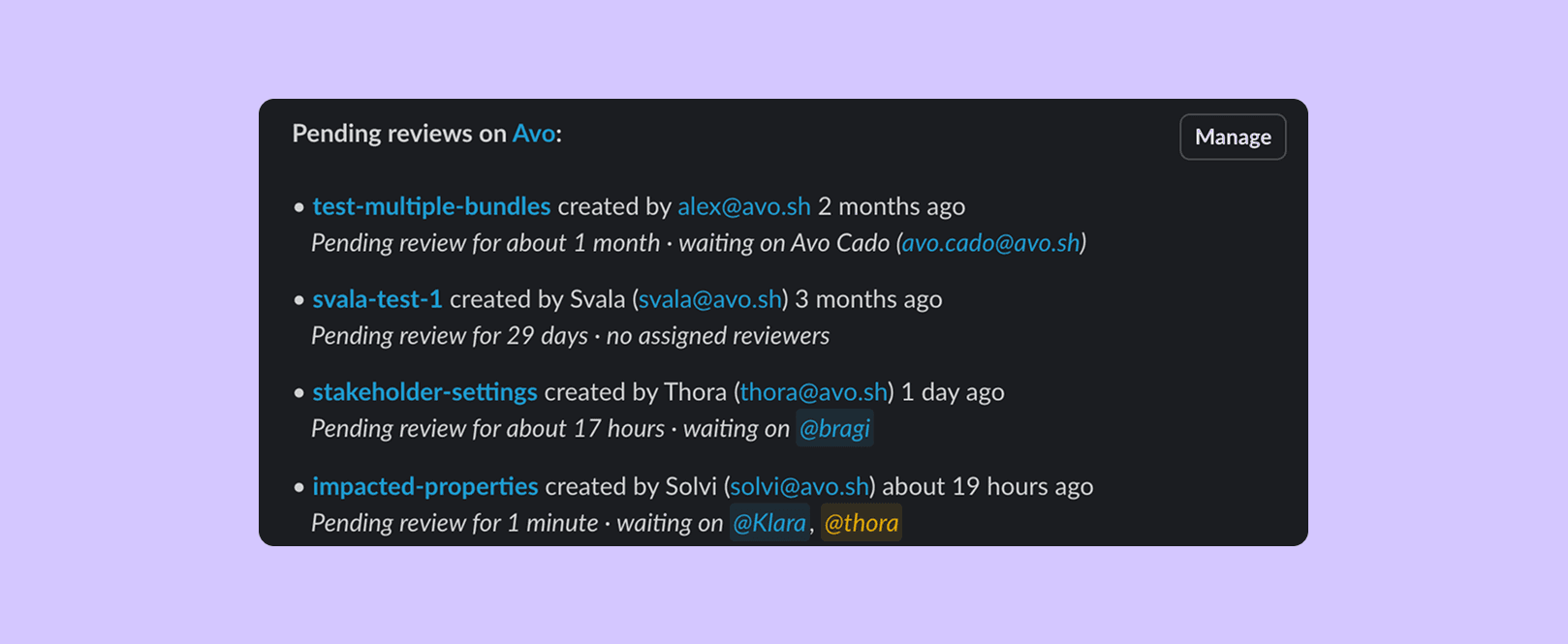 Workspace review reminders